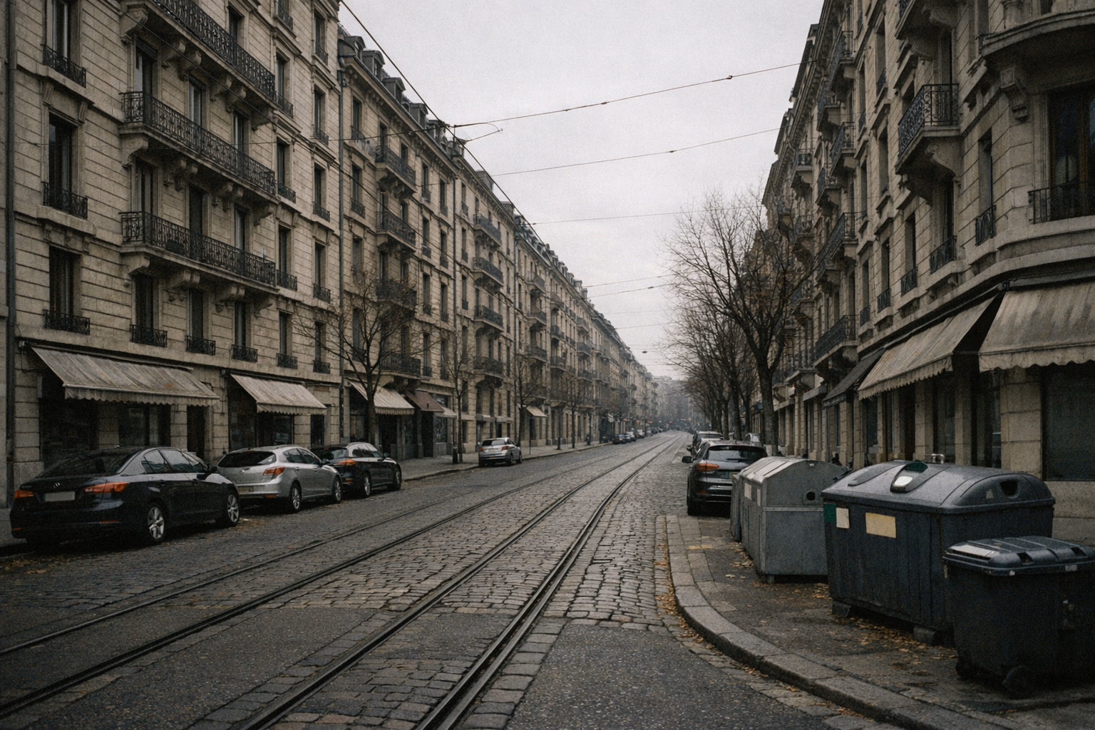 Vue d'architecture représentative du quartier de Eaux-Vives à Genève — Renovhome SA y intervient régulièrement.